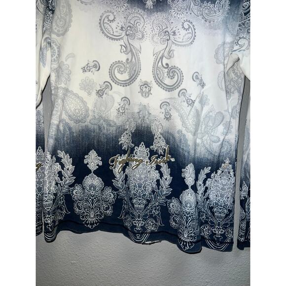 Womens Notre Dame Top Full Zip Lightweight Hooded Tee Shirt P. Michael Small - Picture 8 of 10